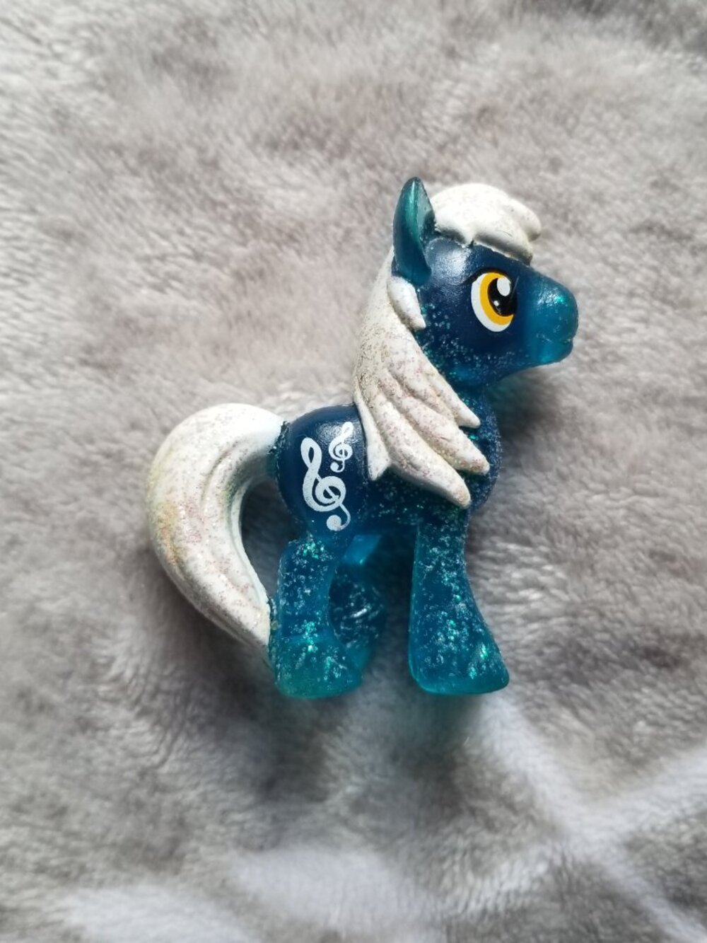My Little Pony Figure Royal Riff Blue White Glitter Translucent MLP G4 Mini